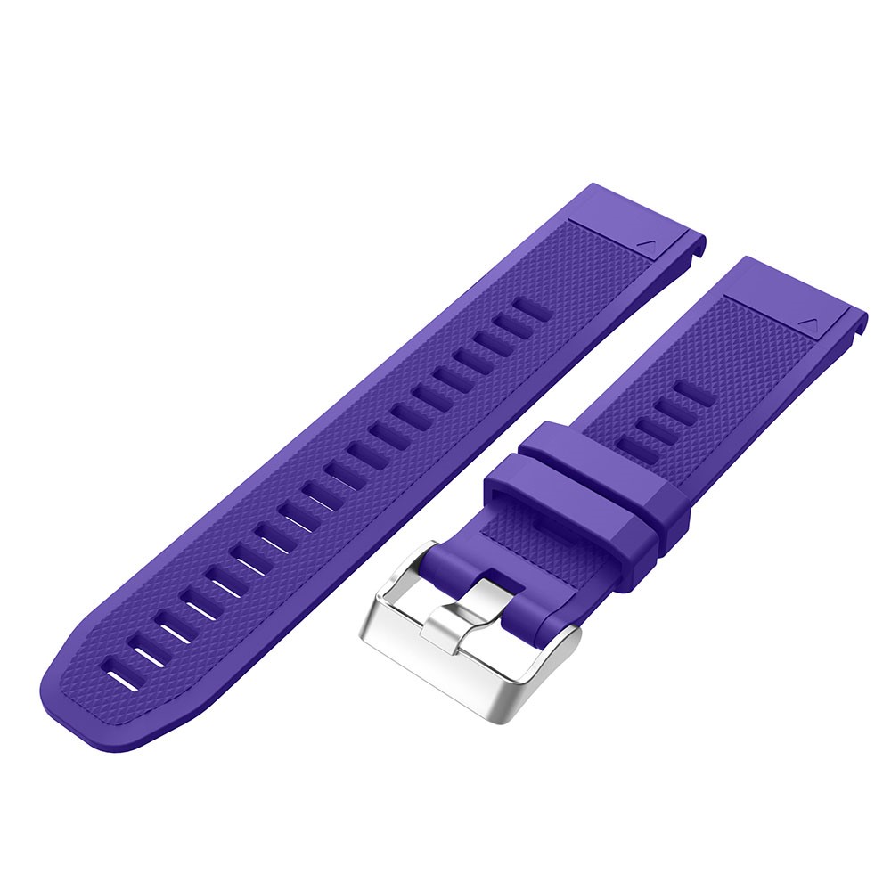 Soft Rhombus Texture Silicone Watch strap with Pin Buckle for Garmin Forerunner 935 - Purple-4