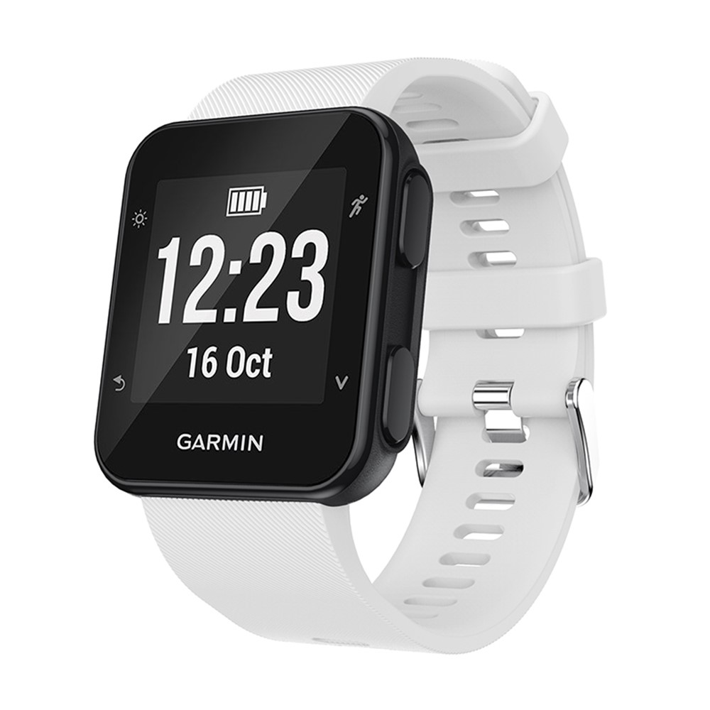Soft Silicone Watch Strap for Garmin Forerunner 35 - White-3