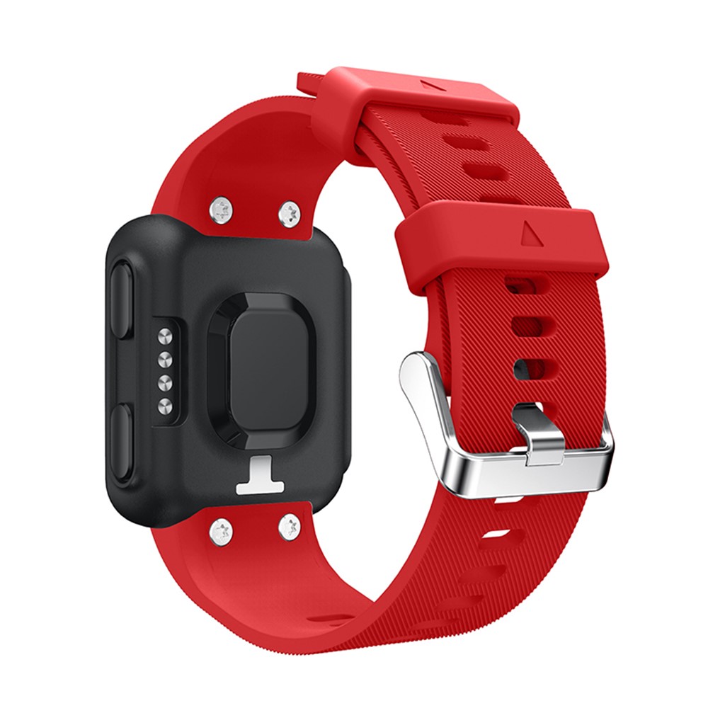 Soft Silicone Watch Strap with Pin Buckle for Garmin Forerunner 35 - Red-4