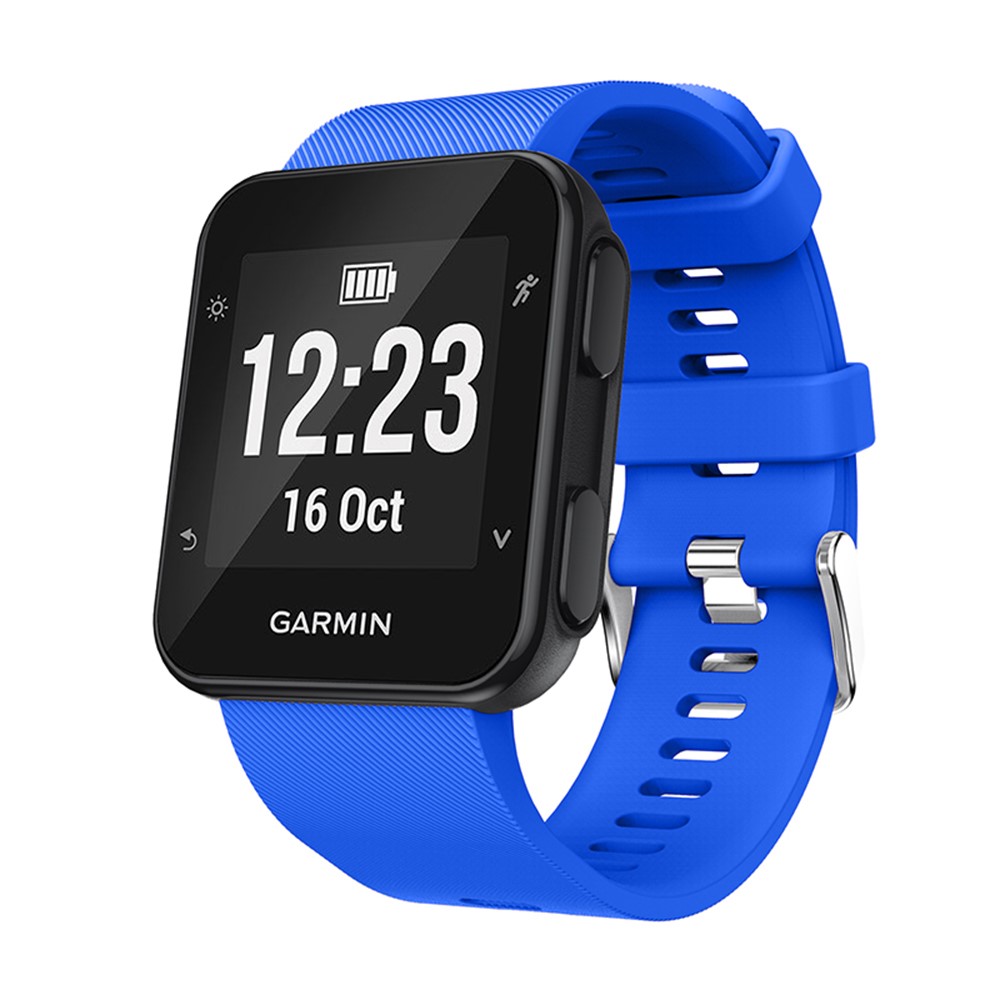 For Garmin Forerunner 35 Soft Silicone Watch Band Strap - Blue-3
