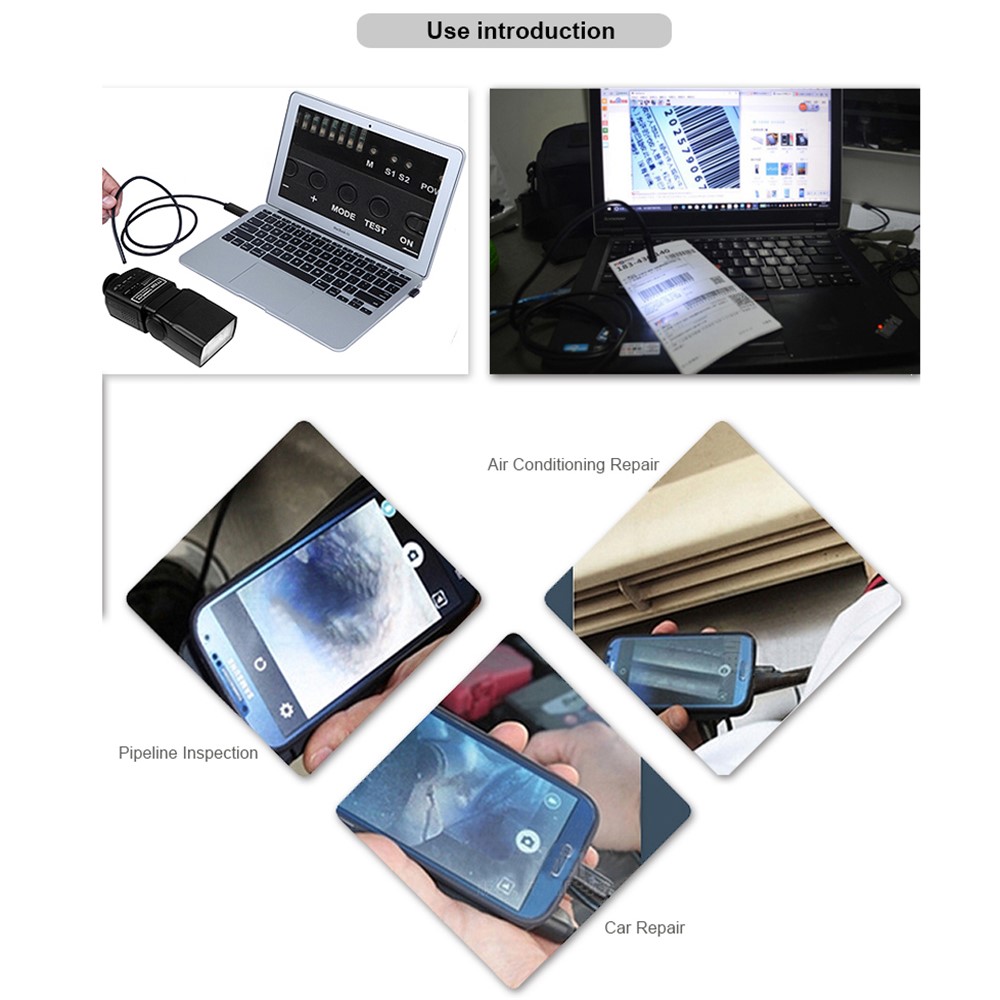 AN99 5M 7mm 6-LED Android PC USB Waterproof Endoscope Inspection Video Camera - Black-12