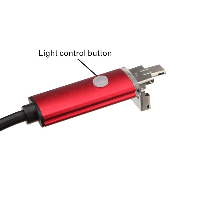 AN99 10M 6-LED 7mm Android PC USB Waterproof Endoscope Inspection Video Camera - Red-2