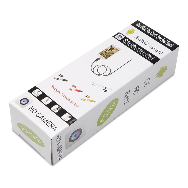 AN99 10M 5.5mm 6-LED Waterproof Android PC USB Endoscope Inspection Video Camera - Gold Color-8