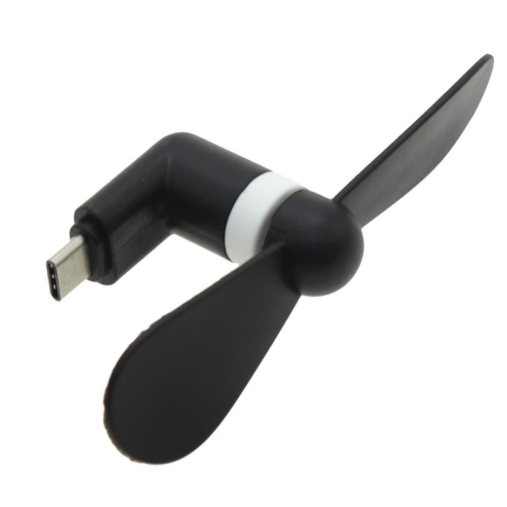 Mini Portable Two Blades OTG USB 3.1 Type C Cooling Fan for Samsung Galaxy S8/LG G6 Etc. - Black-2