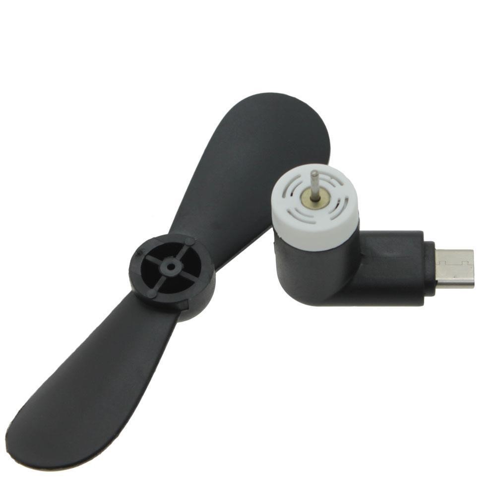 Mini Portable Two Blades OTG USB 3.1 Type C Cooling Fan for Samsung Galaxy S8/LG G6 Etc. - Black-3