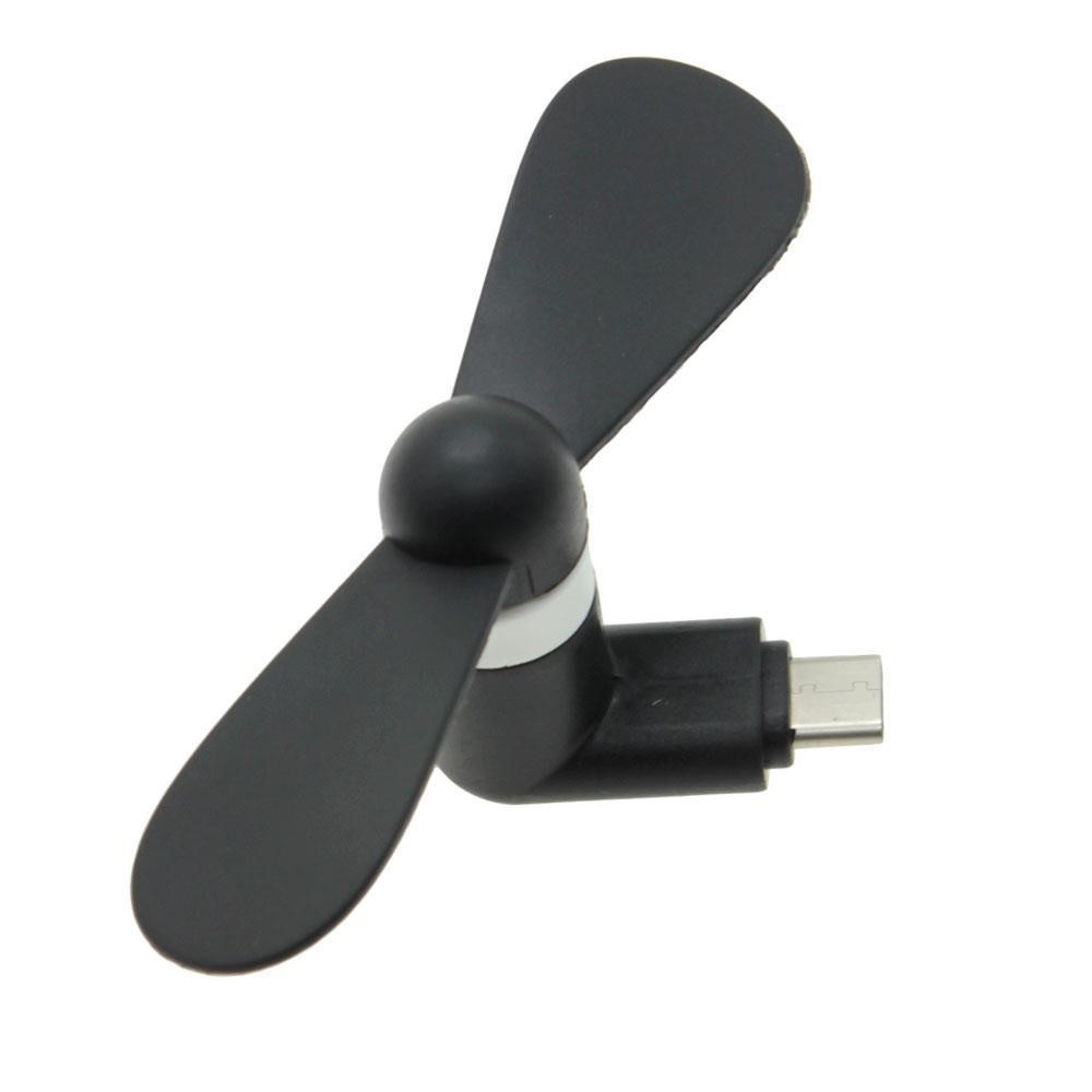 Mini Portable Two Blades OTG USB 3.1 Type C Cooling Fan for Samsung Galaxy S8/LG G6 Etc. - Black-4