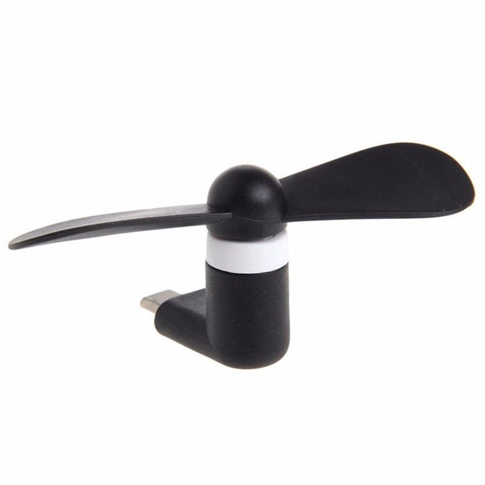 Mini Portable Two Blades OTG USB 3.1 Type C Cooling Fan for Samsung Galaxy S8/LG G6 Etc. - Black-5