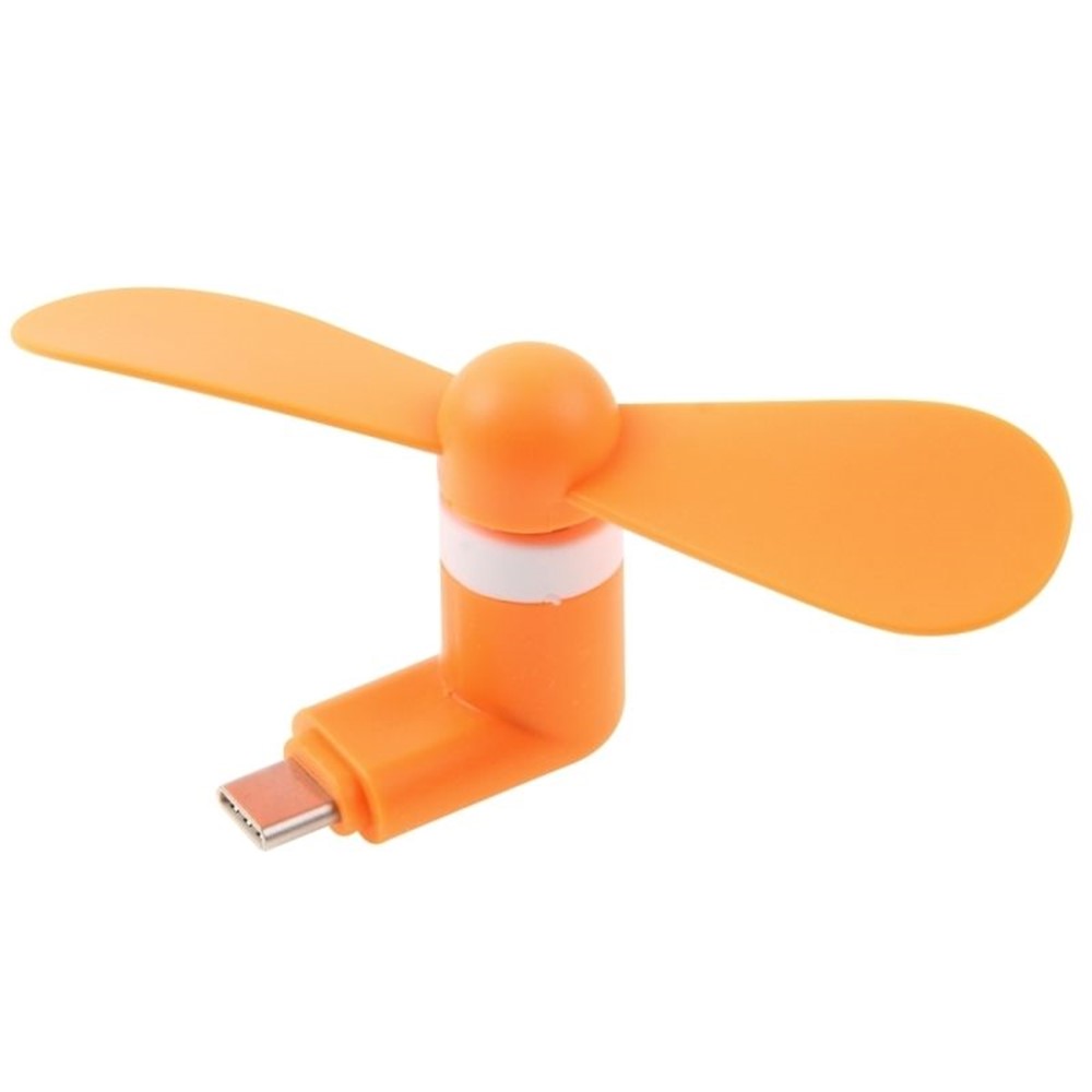 Mini Portable Flexible TPE OTG USB 3.1 Type C Cooling Fan for Samsung Galaxy S8/LG G6 Etc. - Orange-3
