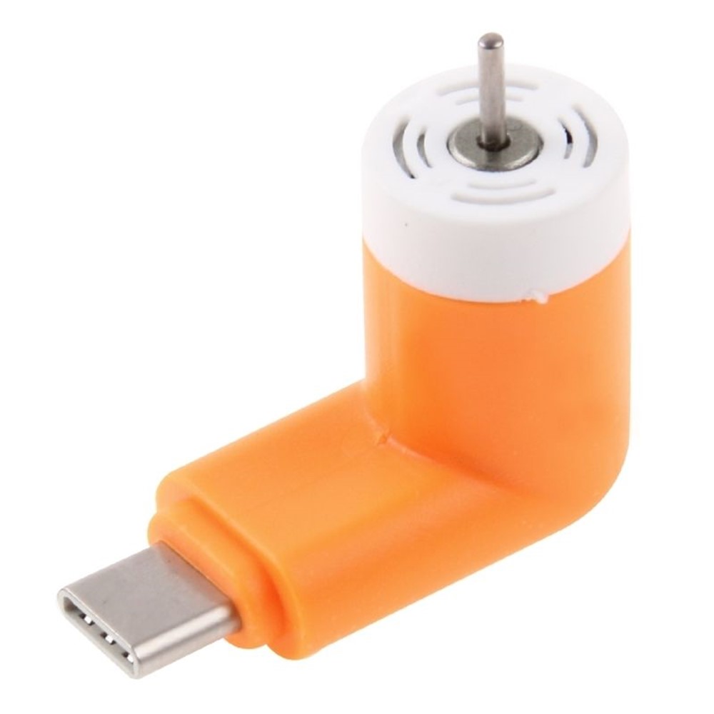 Mini Portable Flexible TPE OTG USB 3.1 Type C Cooling Fan for Samsung Galaxy S8/LG G6 Etc. - Orange-4