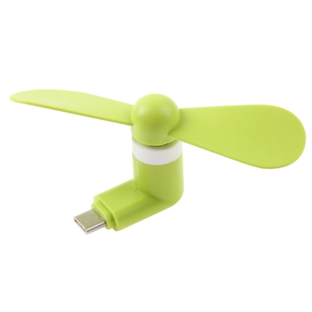 USB Type C Flexible TPE Mini Cooling Fan for Samsung Galaxy S8/LG G6 Etc. - Green-3