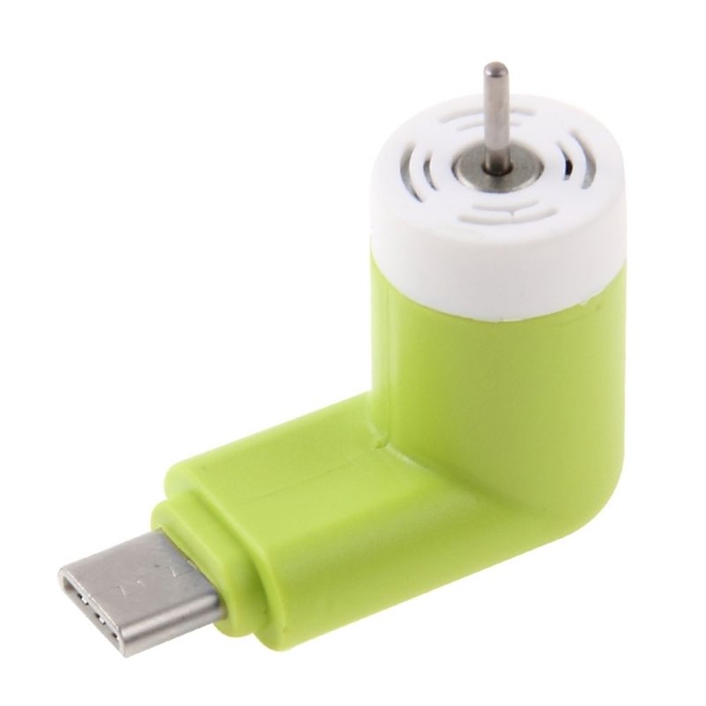 USB Type C Flexible TPE Mini Cooling Fan for Samsung Galaxy S8/LG G6 Etc. - Green-4