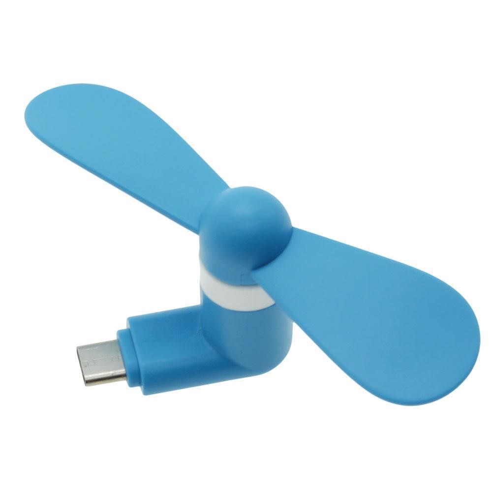 Type C USB OTG Mini Fan Portable Cooling Fan for Samsung Galaxy S8/OnePlus 3T Etc. - Blue-2