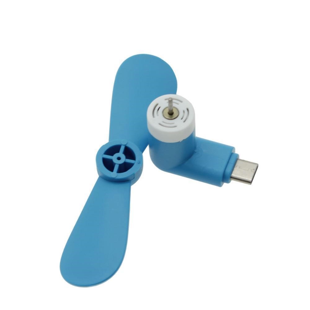 Type C USB OTG Mini Fan Portable Cooling Fan for Samsung Galaxy S8/OnePlus 3T Etc. - Blue-3