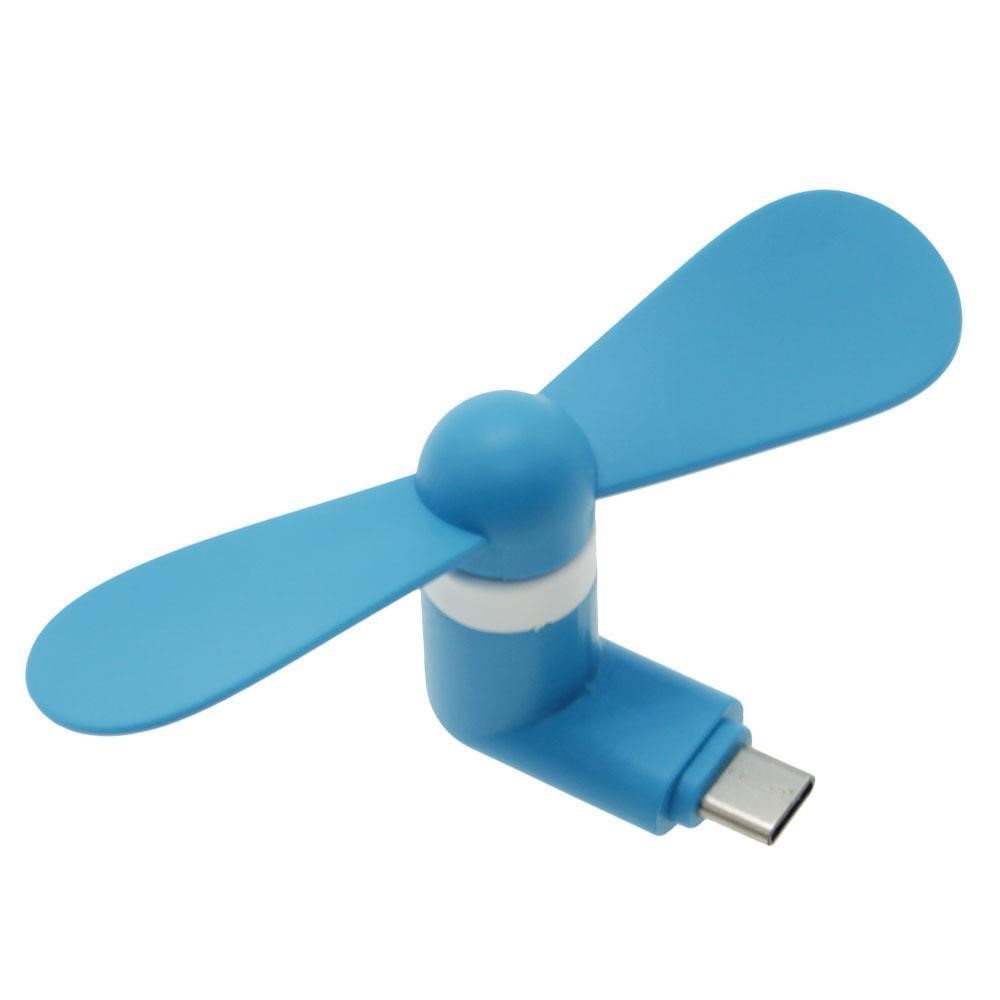 Type C USB OTG Mini Fan Portable Cooling Fan for Samsung Galaxy S8/OnePlus 3T Etc. - Blue-4