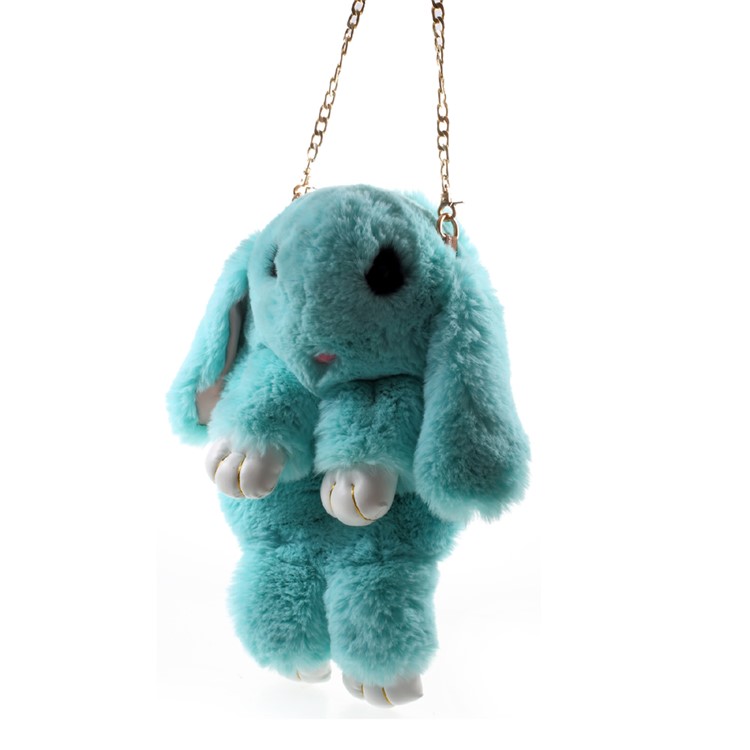 Cute Cartoon Rabbit Shoulder Bag Backpack, Size: 36 x 18cm - Cyan-3