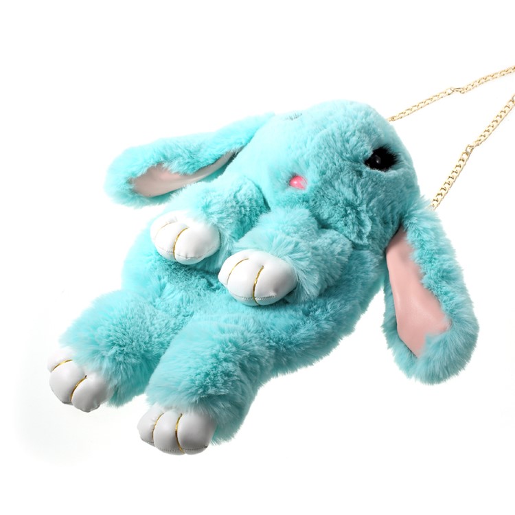 Cute Cartoon Rabbit Shoulder Bag Backpack, Size: 36 x 18cm - Cyan-5
