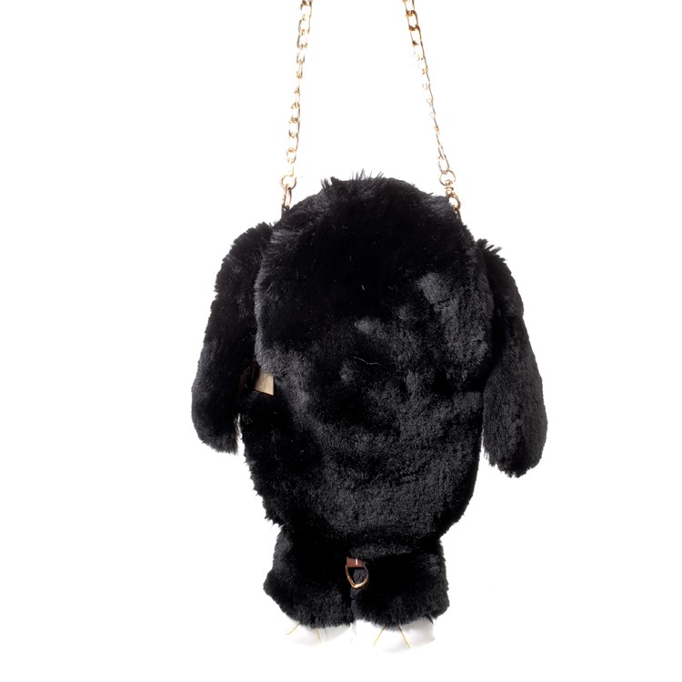Cute Cartoon Rabbit Plush Shoulder Bag Backpack, Size: 36 x 18cm - Black-4
