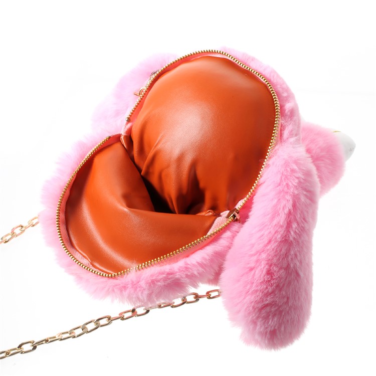 Cute Cartoon Rabbit Soft Plush Shoulder Bag Backpack, Size: 36 x 18cm - Rose-11
