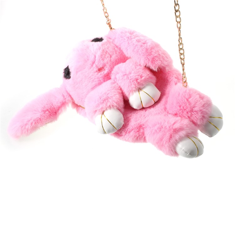 Cute Cartoon Rabbit Soft Plush Shoulder Bag Backpack, Size: 36 x 18cm - Rose-13