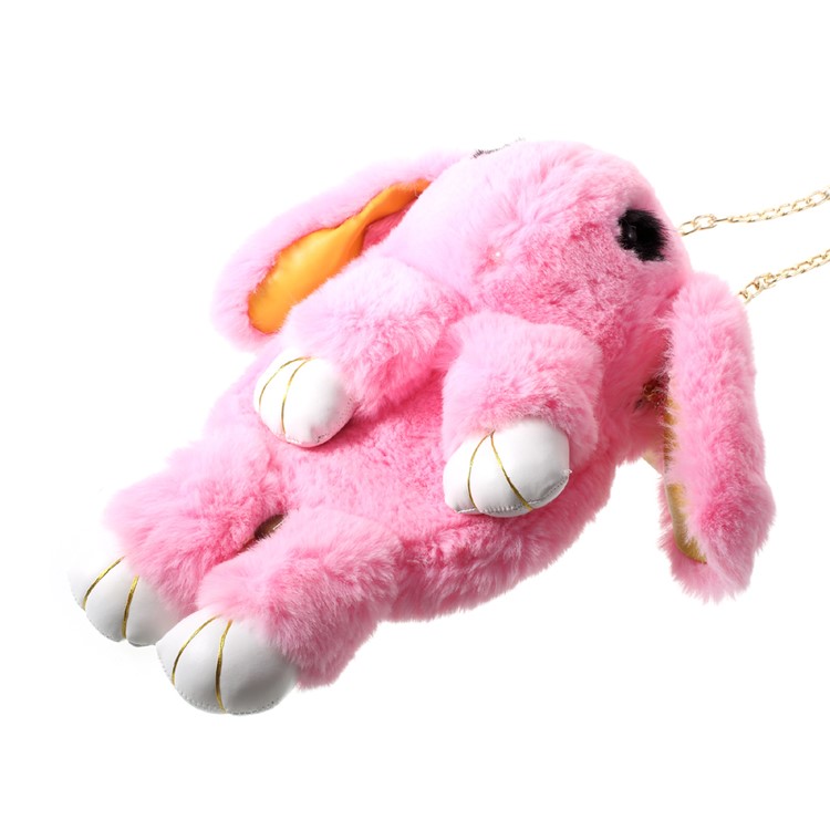 Cute Cartoon Rabbit Soft Plush Shoulder Bag Backpack, Size: 36 x 18cm - Rose-5
