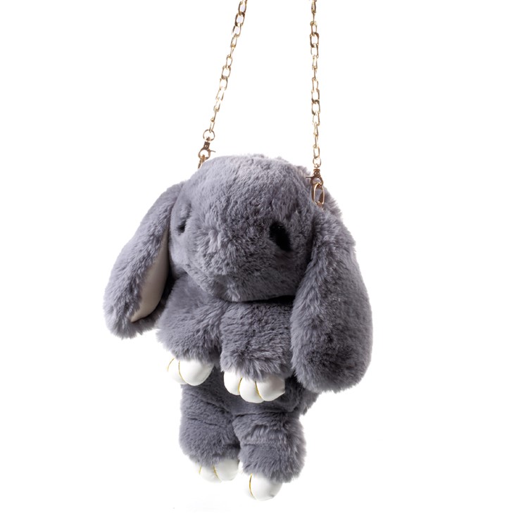 Cute Cartoon Rabbit Shopping Shoulder Bag Backpack, Size: 36 x 18cm - Grey-2