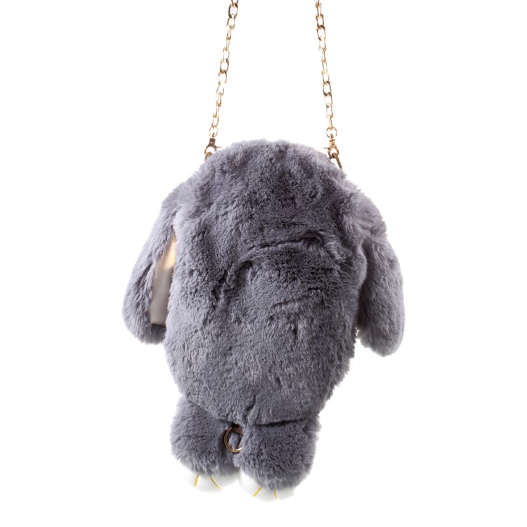 Cute Cartoon Rabbit Shopping Shoulder Bag Backpack, Size: 36 x 18cm - Grey-3