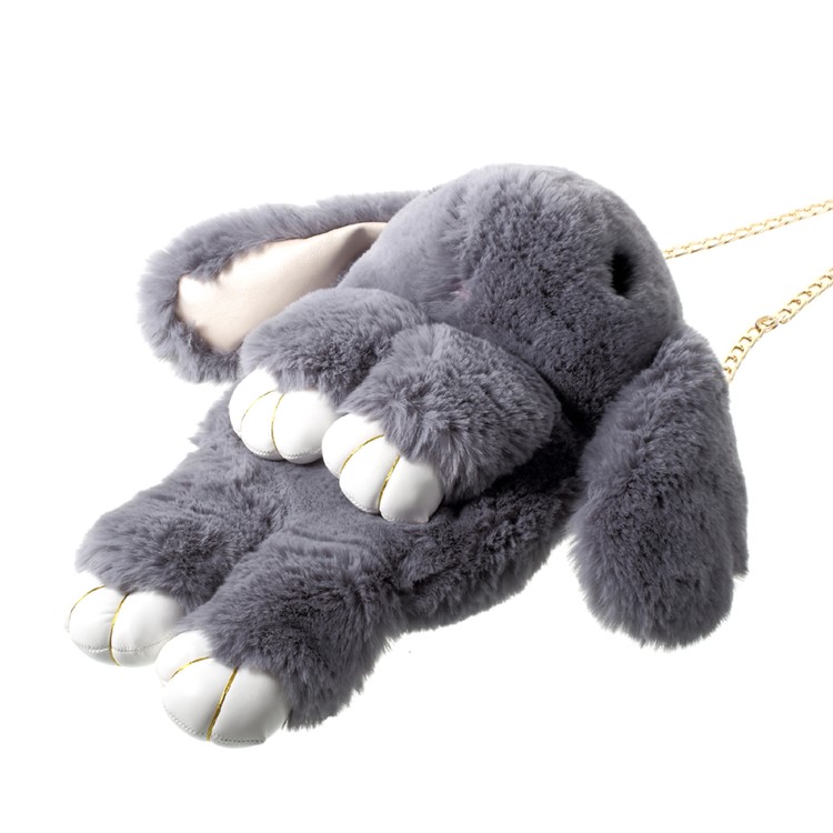 Cute Cartoon Rabbit Shopping Shoulder Bag Backpack, Size: 36 x 18cm - Grey-5