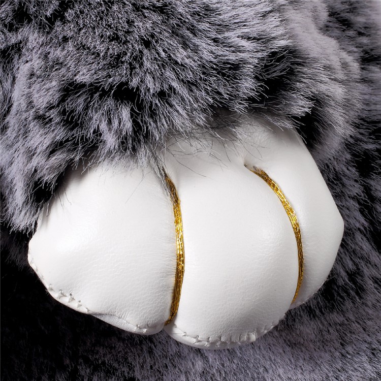 Lovely 3D Fluffy Rabbit Shape Zipper Sling Bag with Metal Chain for iPhone 7 Plus-12