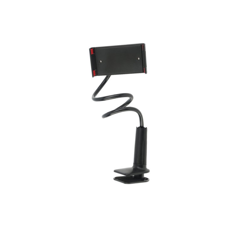 Universal Gooseneck Lazy Desktop Stand 360 Degree Rotating Mount Holder for Smartphone Tablet - Black-3