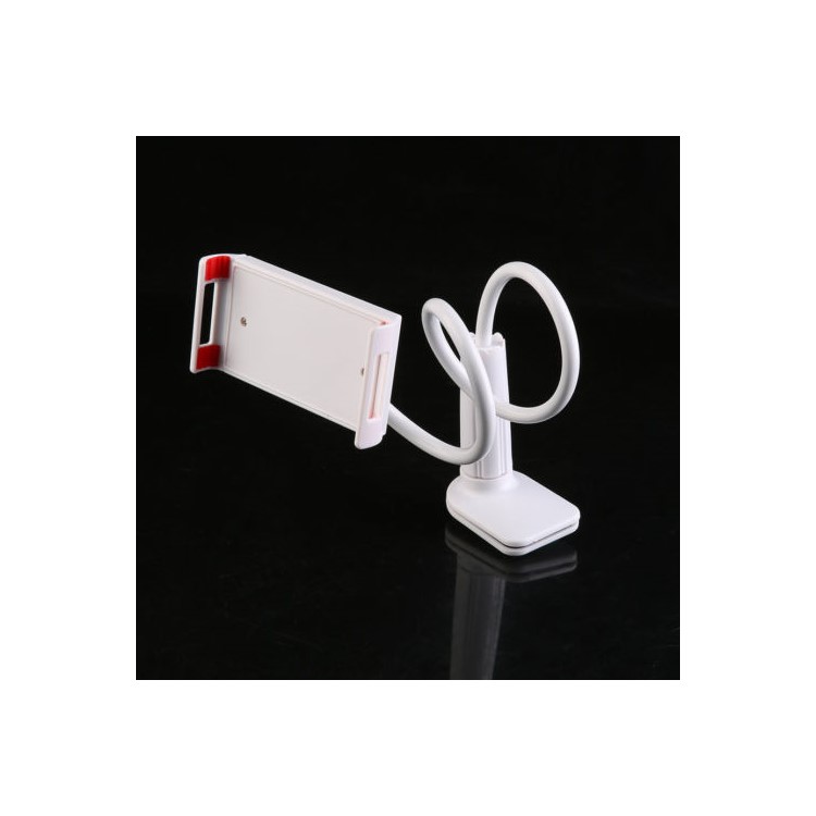 Universal Gooseneck Lazy 360 Degree Rotating Desktop Stand Mount Holder for Smartphone Tablet - White-2