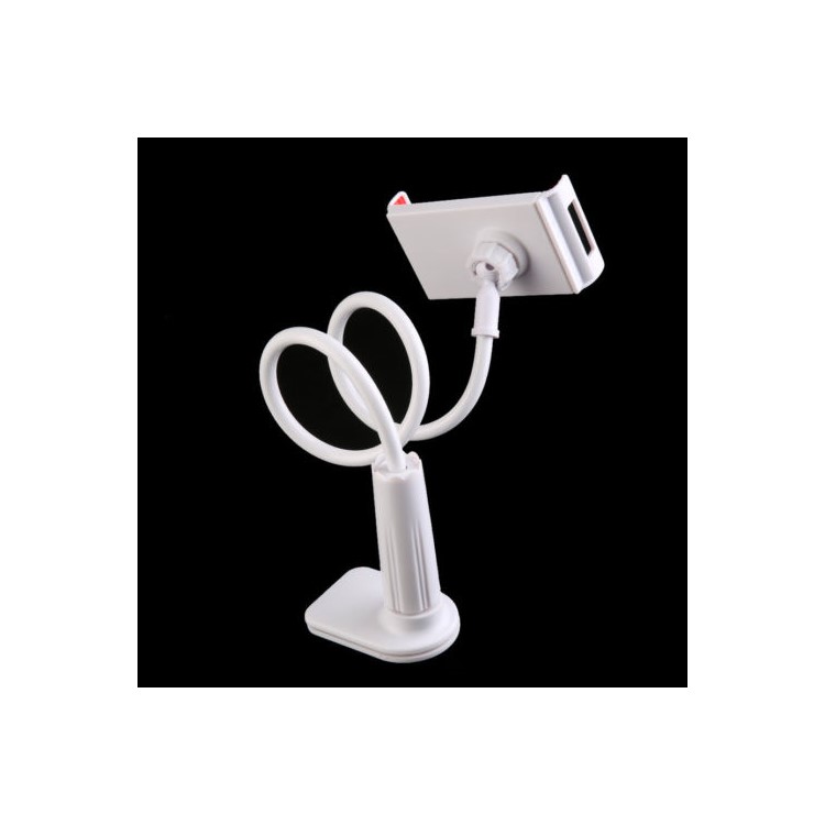 Universal Gooseneck Lazy 360 Degree Rotating Desktop Stand Mount Holder for Smartphone Tablet - White-5