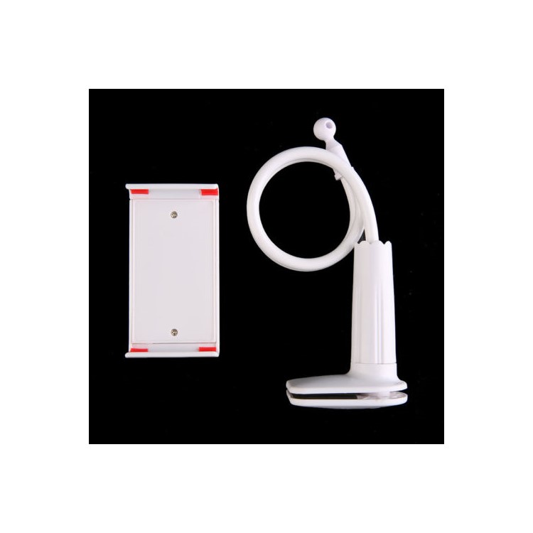 Universal Gooseneck Lazy 360 Degree Rotating Desktop Stand Mount Holder for Smartphone Tablet - White-6