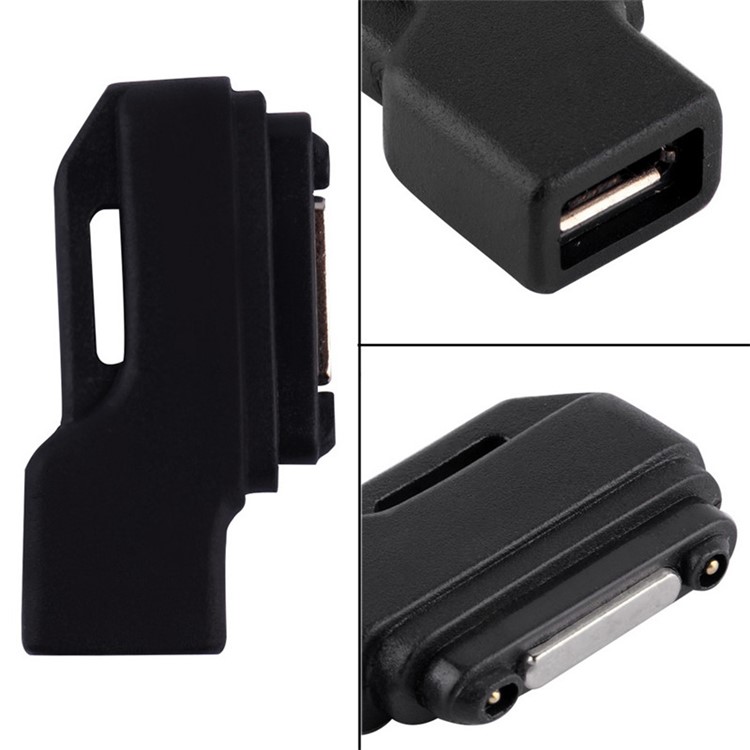 Micro USB to Magnetic Charger Adapter Converter for Sony Xperia Z3/Z2/Z1 L39H - Black-4
