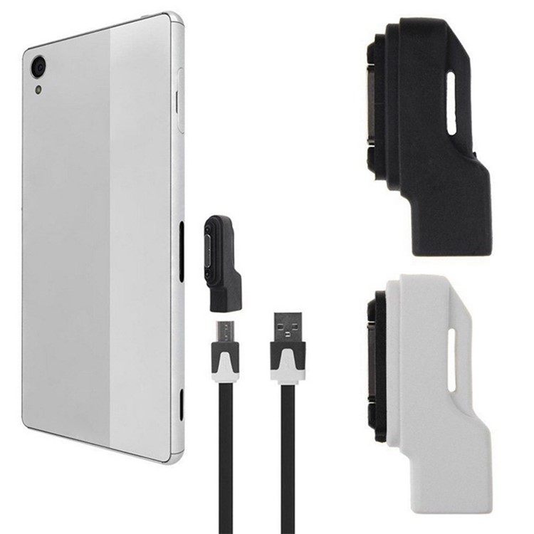 Micro USB to Magnetic Charger Adapter Converter for Sony Xperia Z3/Z2/Z1 L39H - Black-8