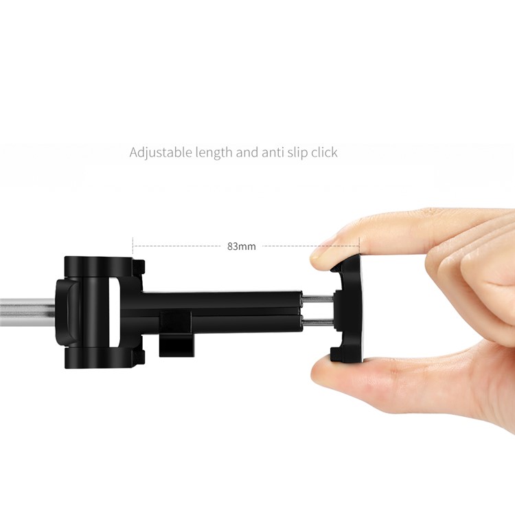 JOYROOM ZB12 Foldable Extendable Wire Control Selfie Stick for iPhone Samsung Huawei - Black-2