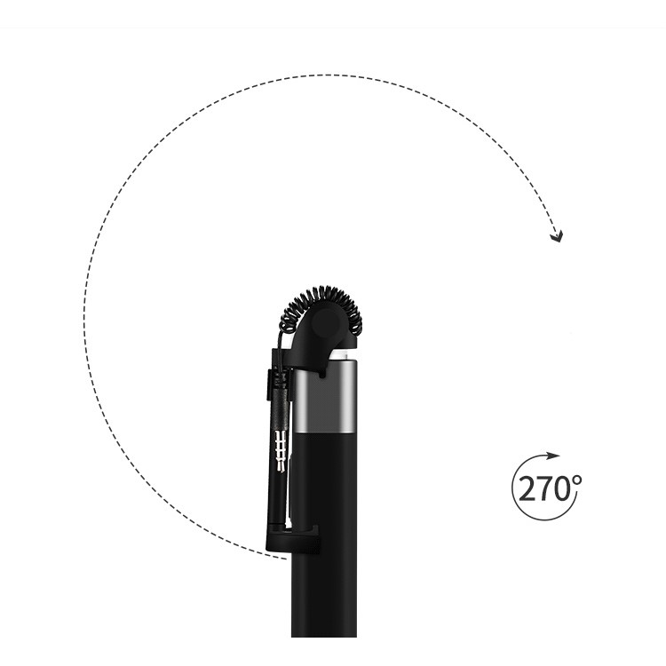 JOYROOM ZB12 Foldable Extendable Wire Control Selfie Stick for iPhone Samsung Huawei - Black-5