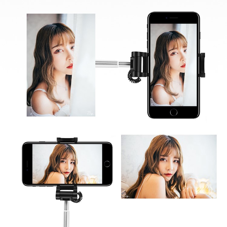 JOYROOM ZB12 Foldable Extendable Wire Control Selfie Stick for iPhone Samsung Huawei - Black-6