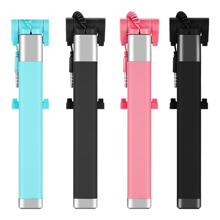 JOYROOM ZB12 Foldable Extendable Wire Control Selfie Stick for iPhone Samsung Huawei - Black-7