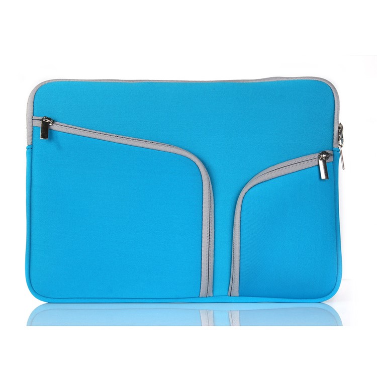 Universal Dual Zipper Pocket Sleeve Case for MacBook Air 11.6 inch / MacBook 12-inch with Retina Display - Blue-2