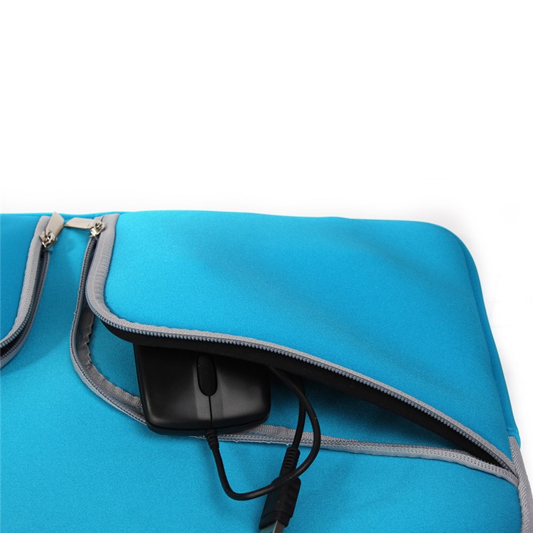 Universal Dual Zipper Pocket Sleeve Case for MacBook Air 11.6 inch / MacBook 12-inch with Retina Display - Blue-6