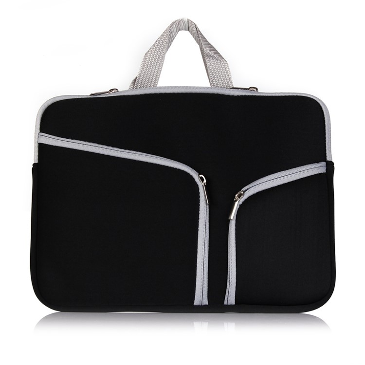 Universal Dual Zipper Pocket Sleeve Case for MacBook Pro 15.4-inch - Black-1