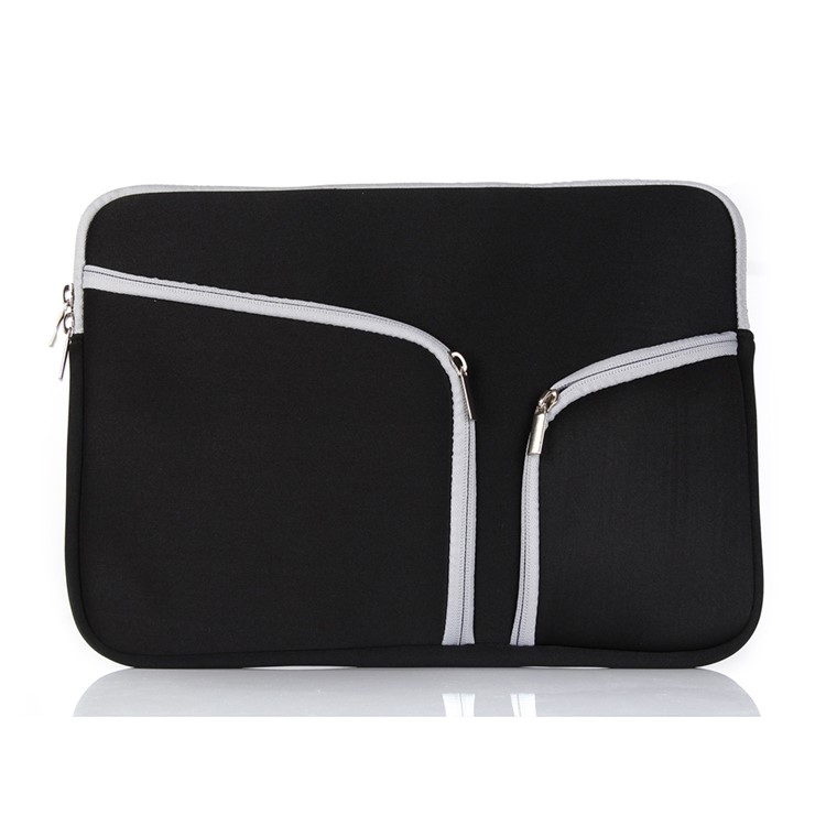 Universal Dual Zipper Pocket Sleeve Case for MacBook Pro 15.4-inch - Black-2