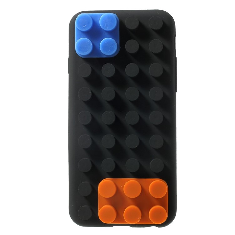 Building Block Design Protective Silicone Case for iPhone 6 / 6s - Black-2