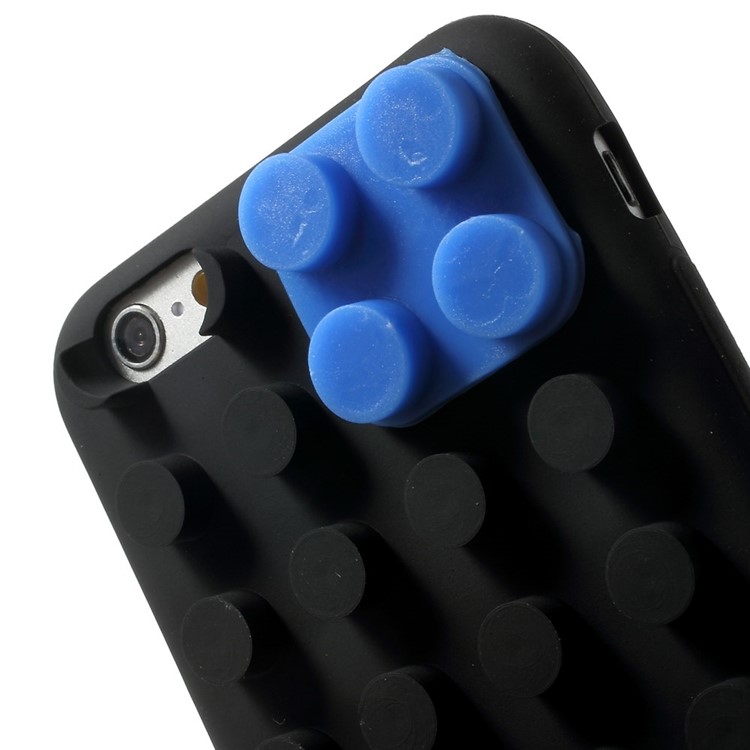 Building Block Design Protective Silicone Case for iPhone 6 / 6s - Black-7