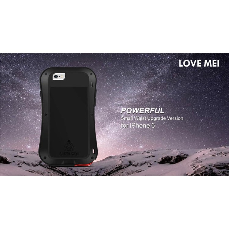 LOVE MEI Small Waist Dropproof Shockproof Dustproof Cover for iPhone 6 6s 4.7 - Black-10