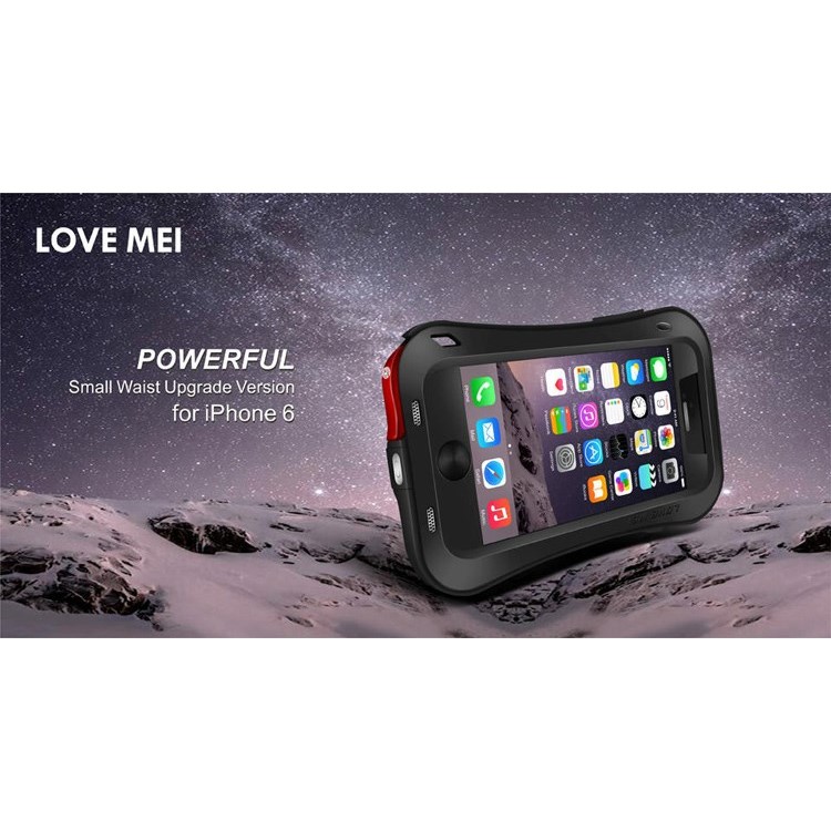 LOVE MEI Small Waist Dropproof Shockproof Dustproof Cover for iPhone 6 6s 4.7 - Black-11