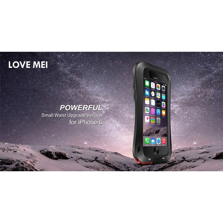 LOVE MEI Small Waist Dropproof Shockproof Dustproof Cover for iPhone 6 6s 4.7 - Black-12