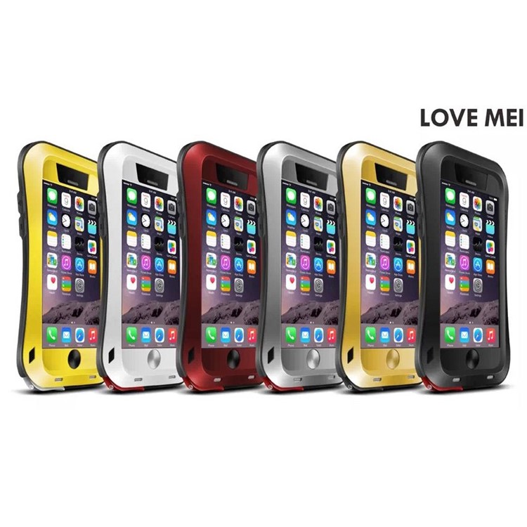 LOVE MEI Small Waist Dropproof Shockproof Dustproof Cover for iPhone 6 6s 4.7 - Black-13