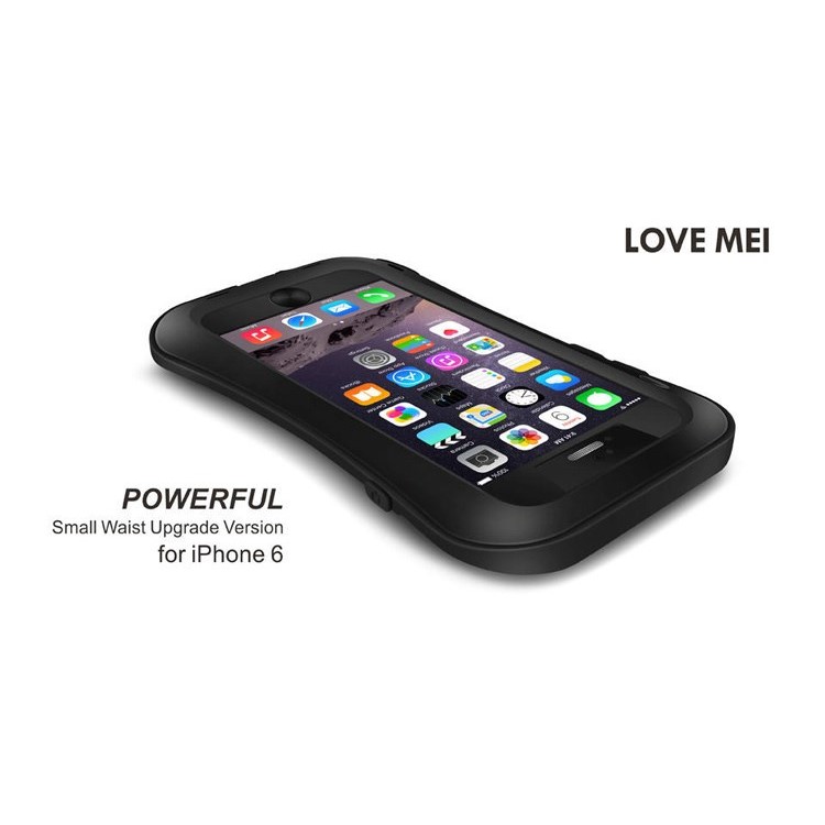 LOVE MEI Small Waist Dropproof Shockproof Dustproof Cover for iPhone 6 6s 4.7 - Black-3
