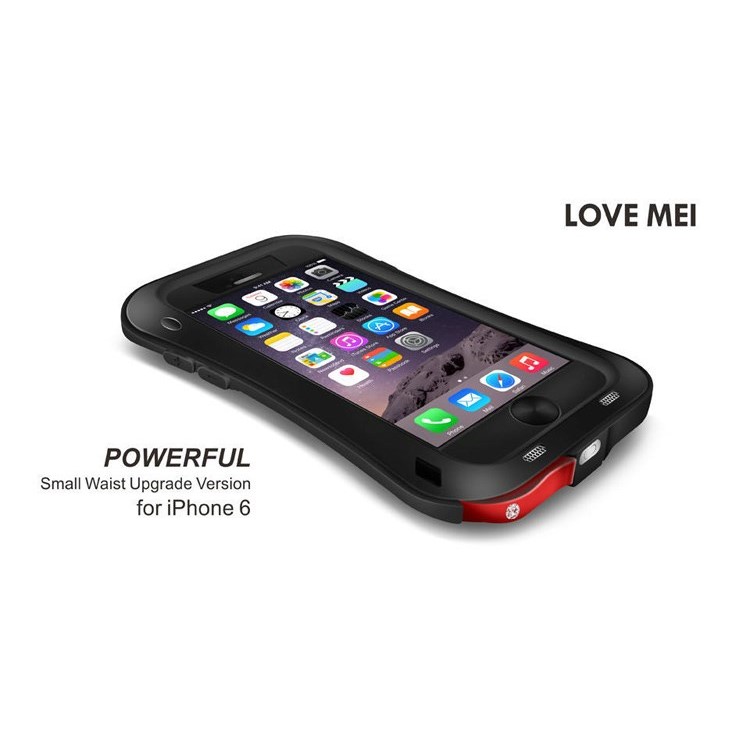 LOVE MEI Small Waist Dropproof Shockproof Dustproof Cover for iPhone 6 6s 4.7 - Black-4